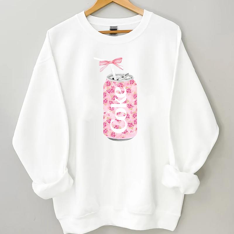 Coquette Coke Sweatshirt, Coke Bow Crewneck, Coke Flower Shirt, Coke Pink Bow Sweathsirt, Diet Coke Lover Sweater, Funny Coke Shirt, Y2k Crewneck, Flo