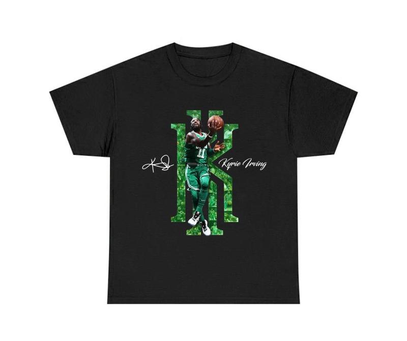 Kyrie Irving with Signature and Logo Dallas Maveriks T-Shirt, Basketball Shirt, Sweatshirt, Hoodie