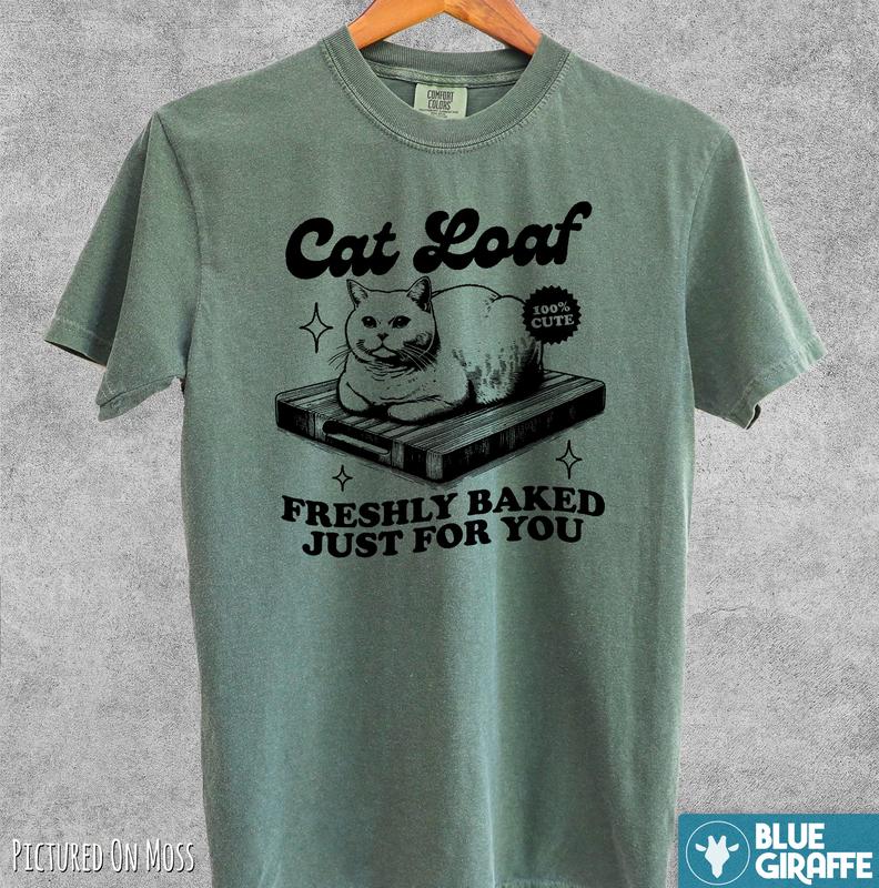 Cat Loaf Tshirt, Funny Cat Comfort Colors Shirt