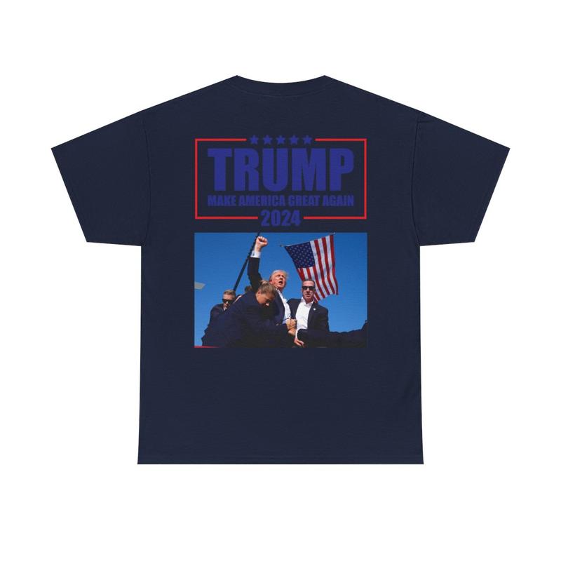 Make America Great Again - Trump 2024 - Trump Rally Shooter Tshirt - Trump You Missed - Trump Survived - USA Freedom - Donald J. Trump Unisex Heavy Co