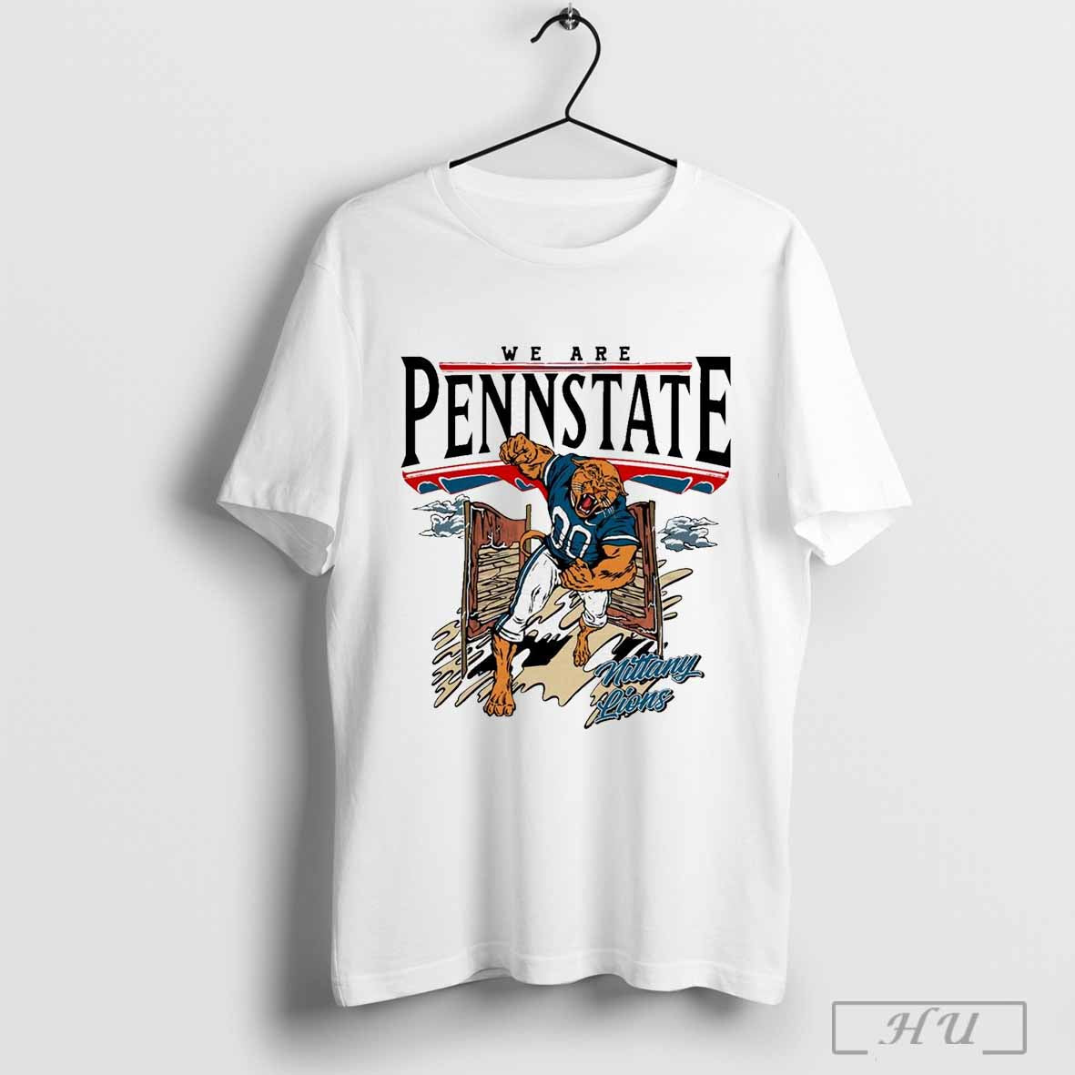 Penn State Nittany Lions Football We Are Penn State Mascot Vintage Painting T Shirt