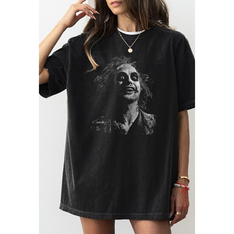 Beetlejuice Shirt, Cotton Unisex T-shirt, Crew Neck, Size S- 4xl, Menswear Top, Womenswear Top Underwear Streetwear