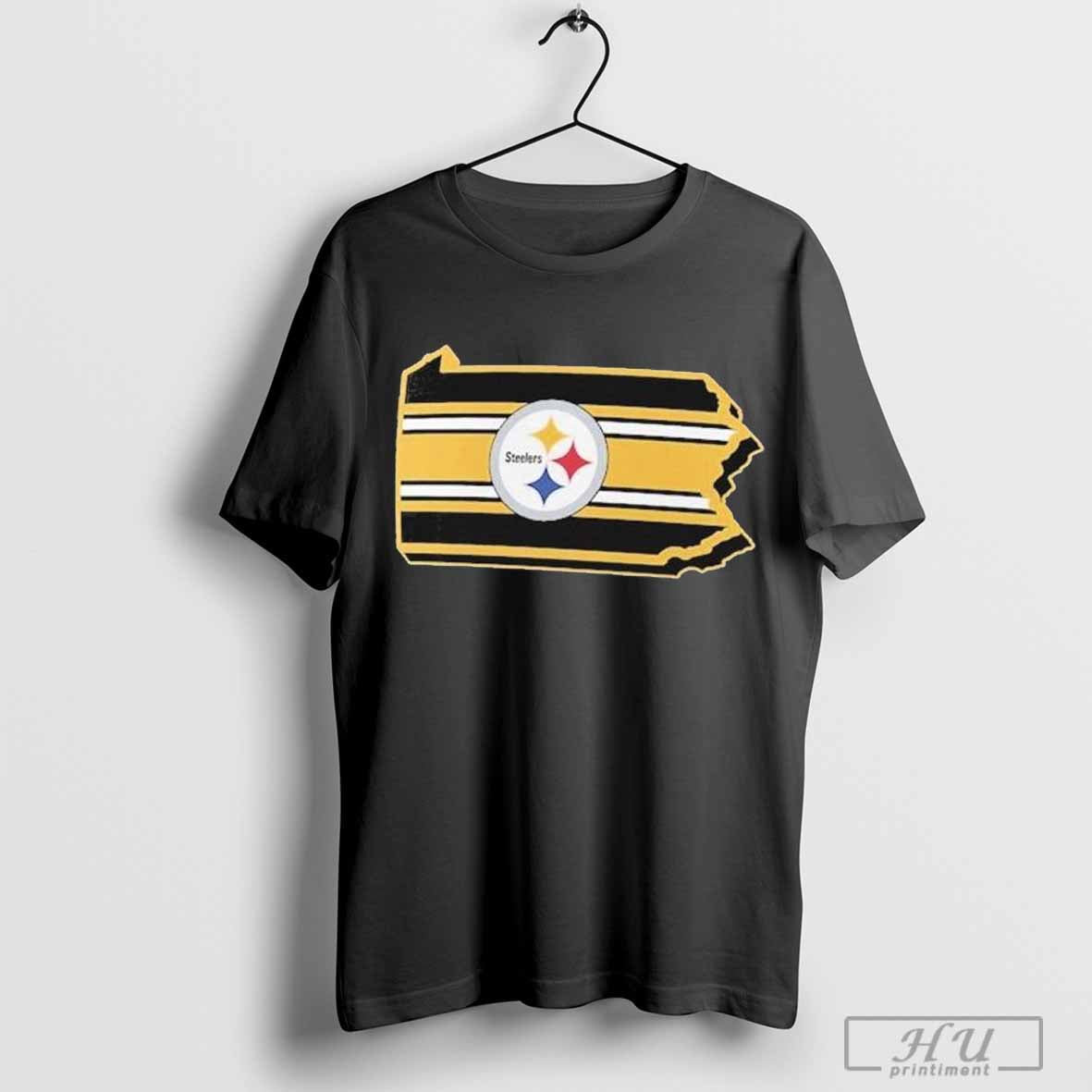 Pittsburgh Steelers State Outline T-Shirt