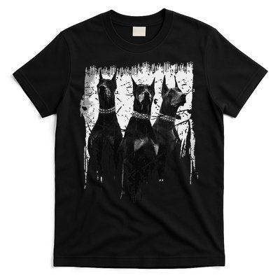 Doberman Pinscher Black and White Dog Lovers T-Shirt