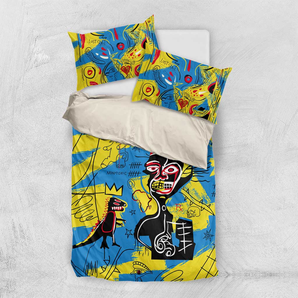 African Art Viva Underground Psychedelic Vintage Style Bedding Set DT02