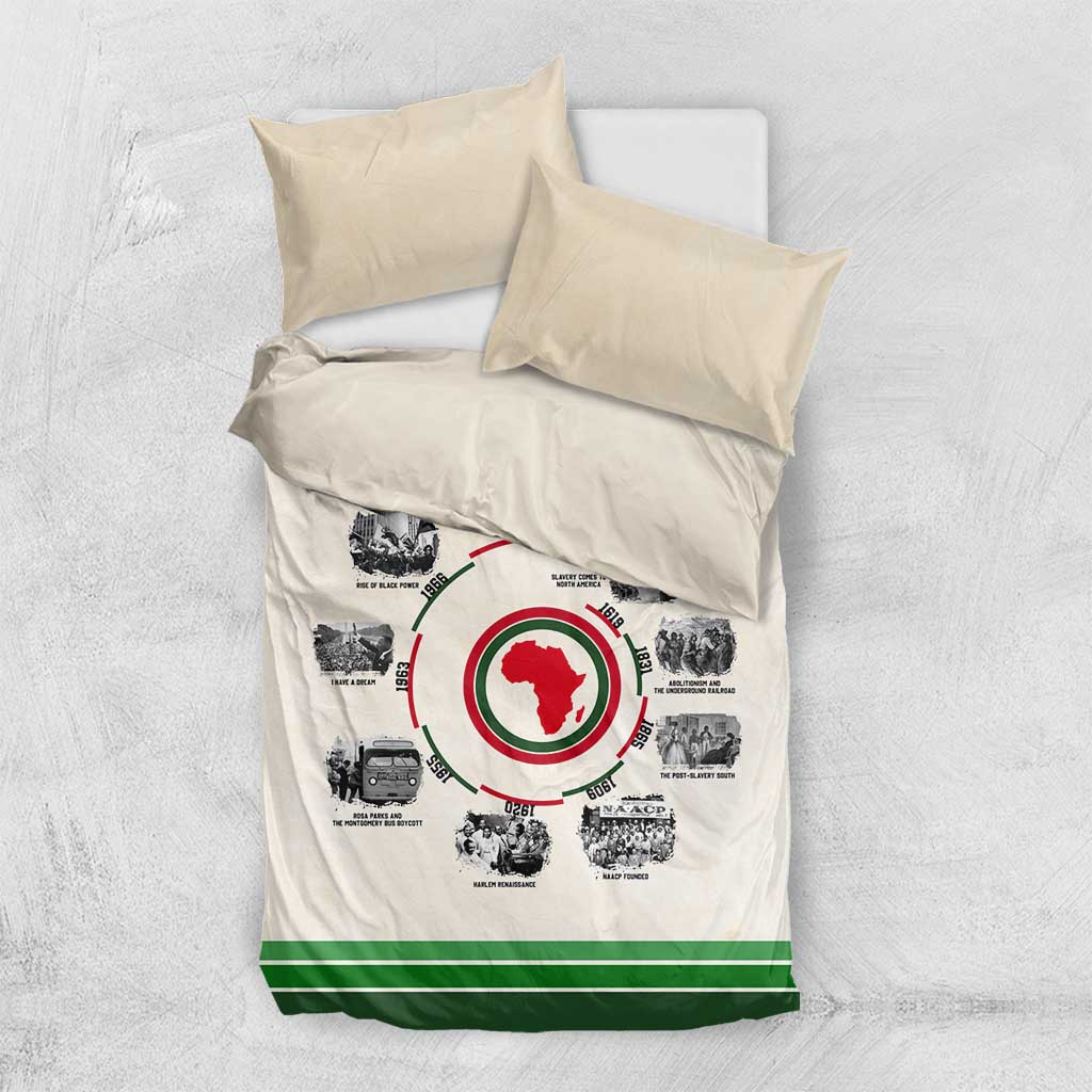 Black History Milestones - African Timeline Bedding Set DT02