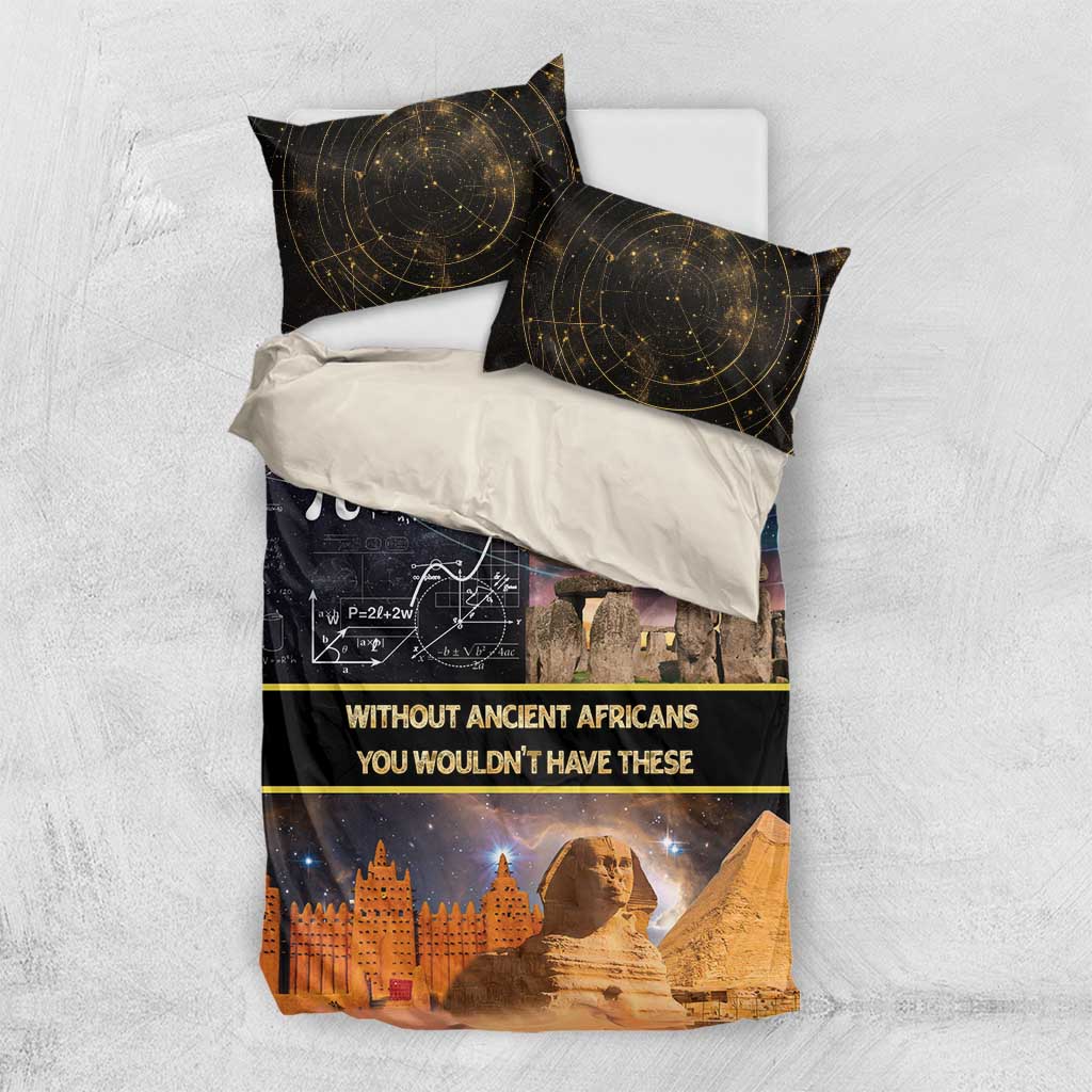 Afro Egyptian Pyramids Bedding Set Ancient African Achievements Galaxy DT04