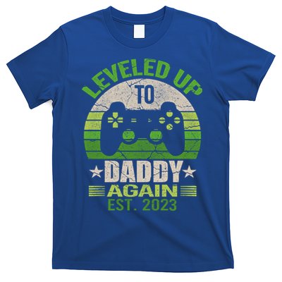 Daddy To Be Again Leveled Up To Daddy Gift Cute Gift T-Shirt