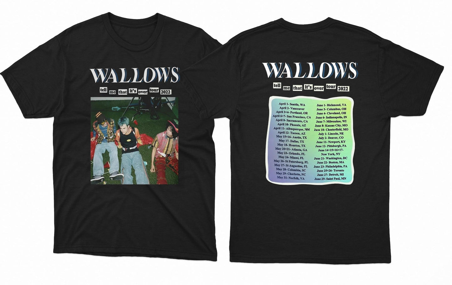 Wallows 2022 Tour Poster T-Shirt, Tell Me That It's Over Tour 2022 Shirt