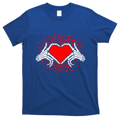 Funny Bones Love Skeleton Hand Heart Valentines Day T-Shirt
