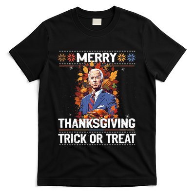 Funny Biden Meme Merry 4th Of Thanksgiving Trick Or Treat T-Shirt