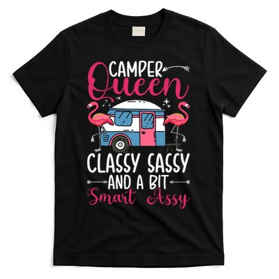 Funny Camper Queen Sassy Gift For Women RV Camping Lovers T-Shirt