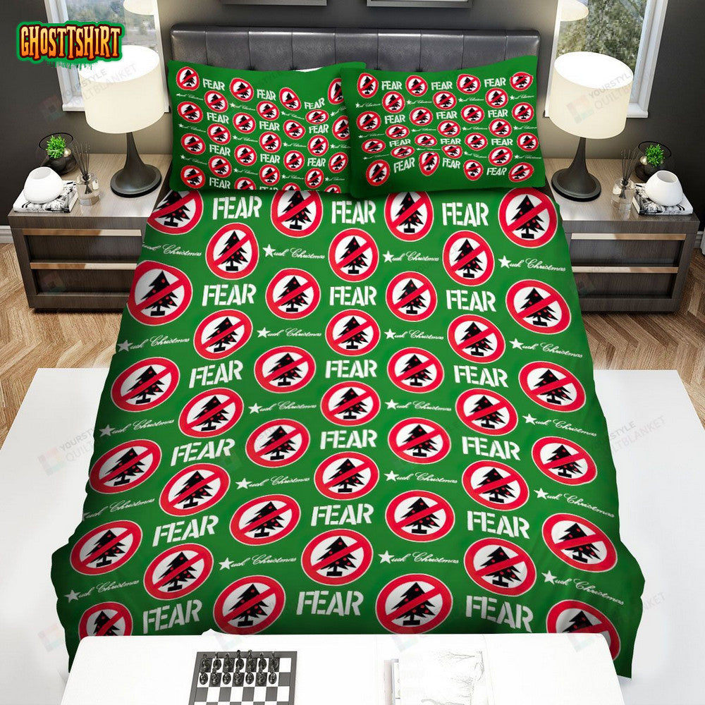 Fear Band, Fuck Christmas Bed Sheets Spread Duvet Cover Bedding Set