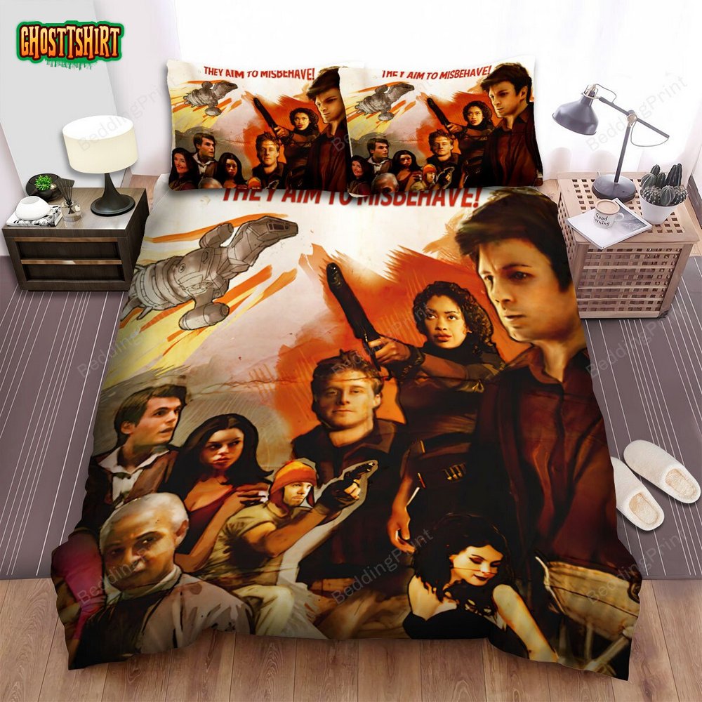 Firefly They Aim To Misbehave Movie Poster Ver 2 Bed Sheets Duvet Cover Bedding Set