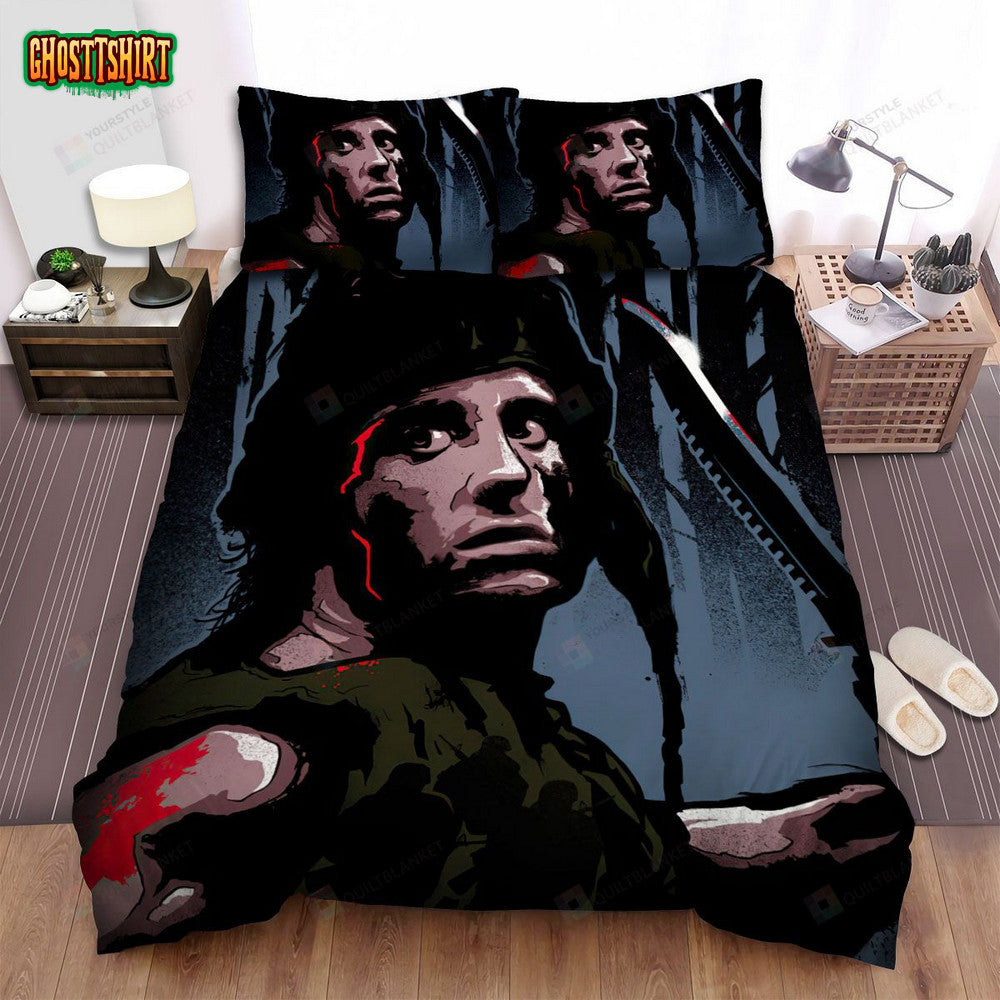 First Blood (1982) Movie He's Fighting For His Life Bed Sheets Duvet Cover Bedding Set