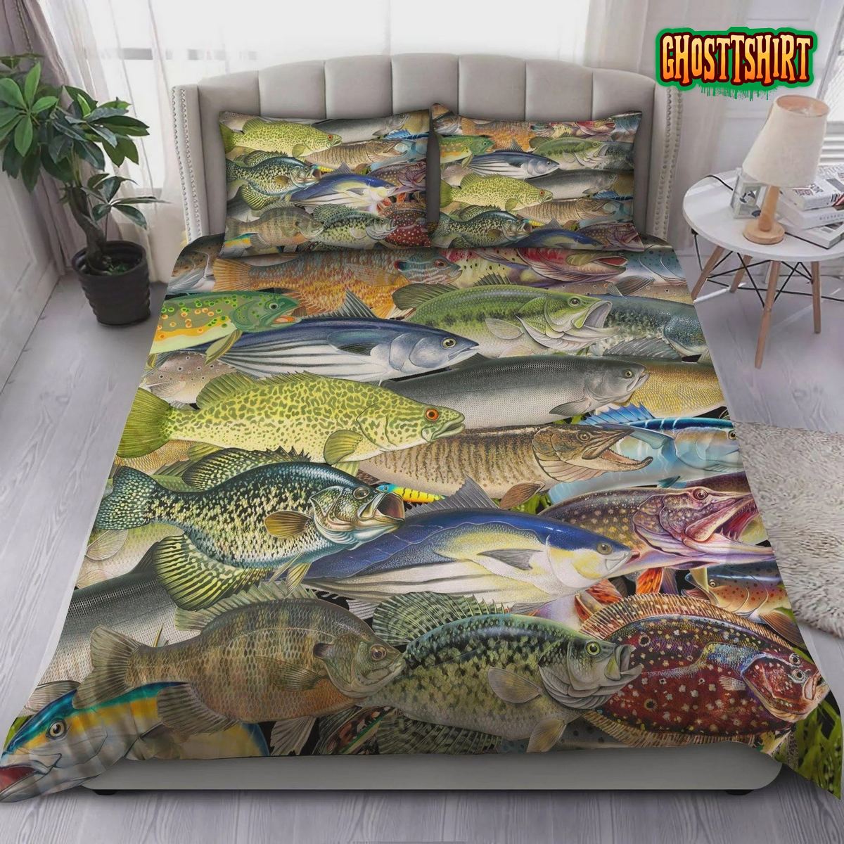 Fishing Drop A Line Stay Awhile Bed Sheets Duvet Cover Bedding Set