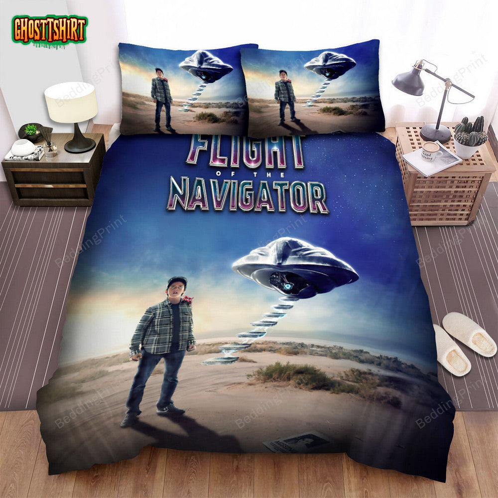 Flight Of The Navigator Movie Poster 3 Bed Sheets Duvet Cover Bedding Set