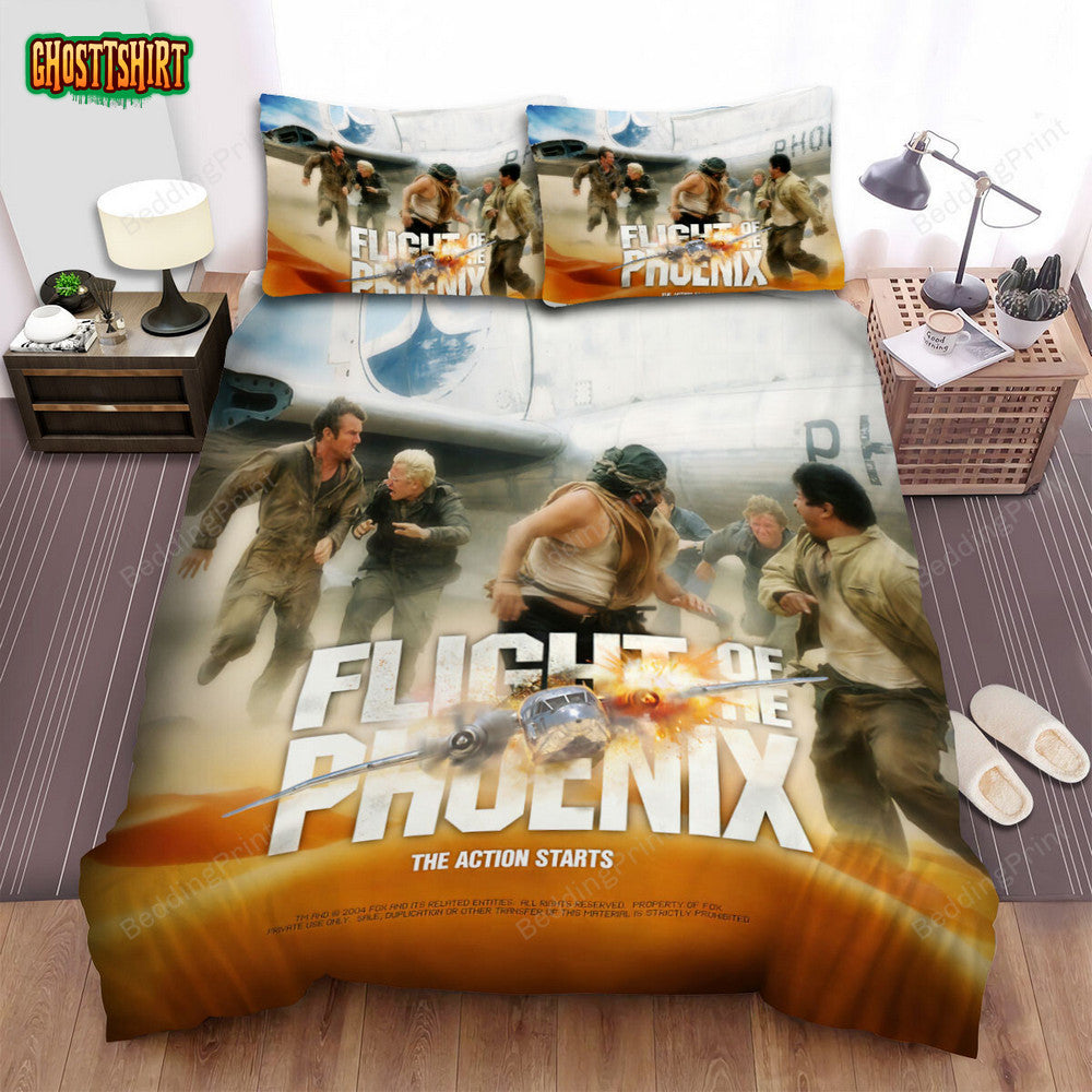 Flight Of The Phoenix (2004) Movie Poster Bed Sheets Duvet Cover Bedding Set