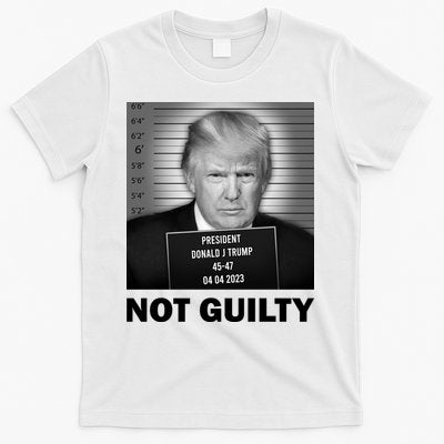 Funny Not Guilty Trump Mug Shot T-Shirt
