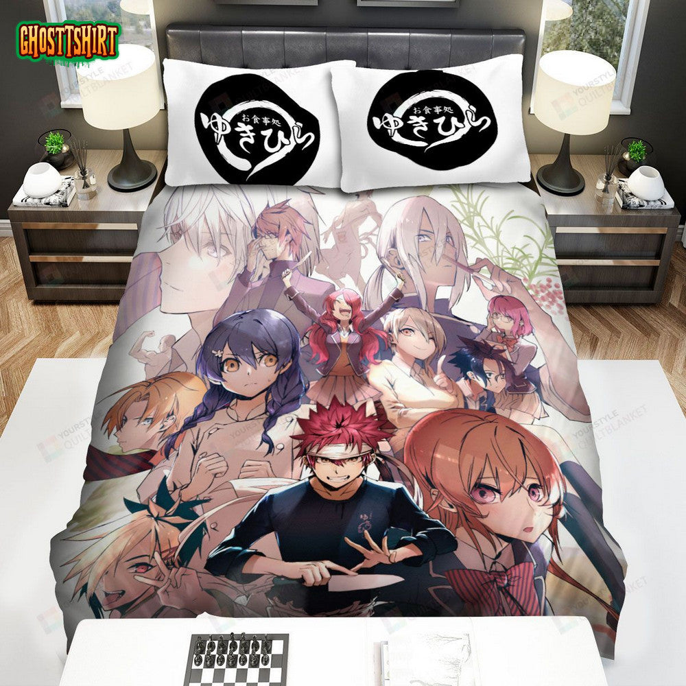 Food Wars Shokugeki No Soma Characters Art Bed Sheets Spread Comforter Duvet Cover Bedding Set