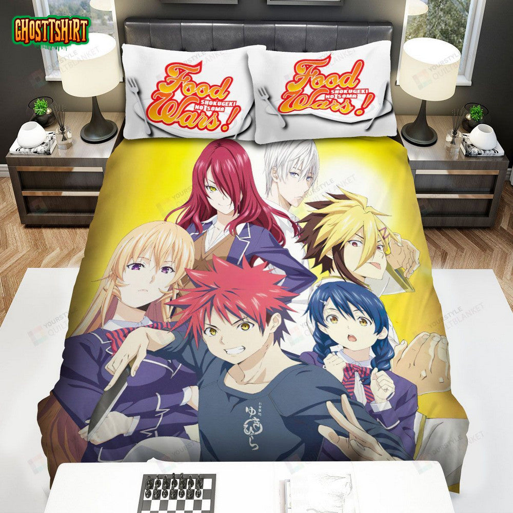 Food Wars Shokugeki No Soma Min Characters Bed Sheets Spread Comforter Duvet Cover Bedding Set