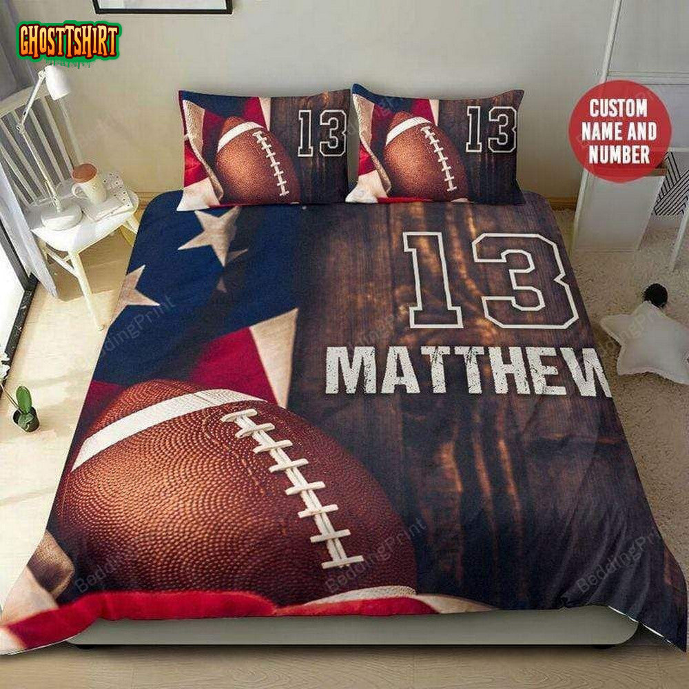 Football Flag Vintage Custom Duvet Cover Bedding Set