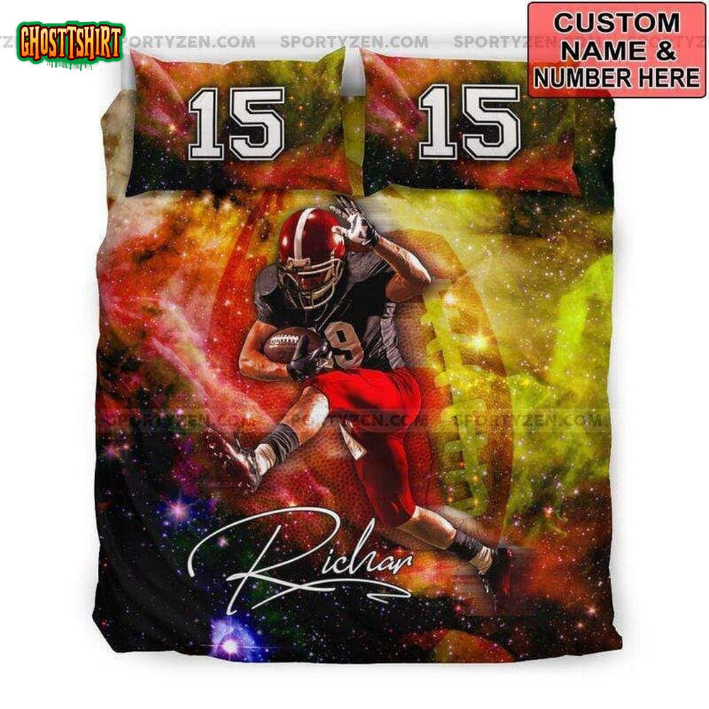 Football Player Personalized Custom Duvet Cover Bedding Set