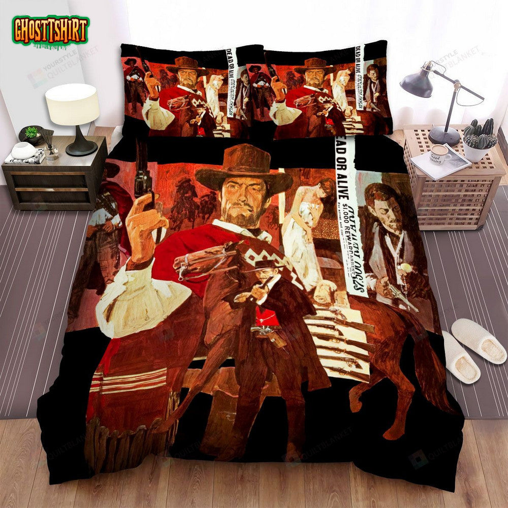 For A Few Dollars More Movie Poster 2 Bed Sheets Spread Comforter Duvet Cover Bedding Set