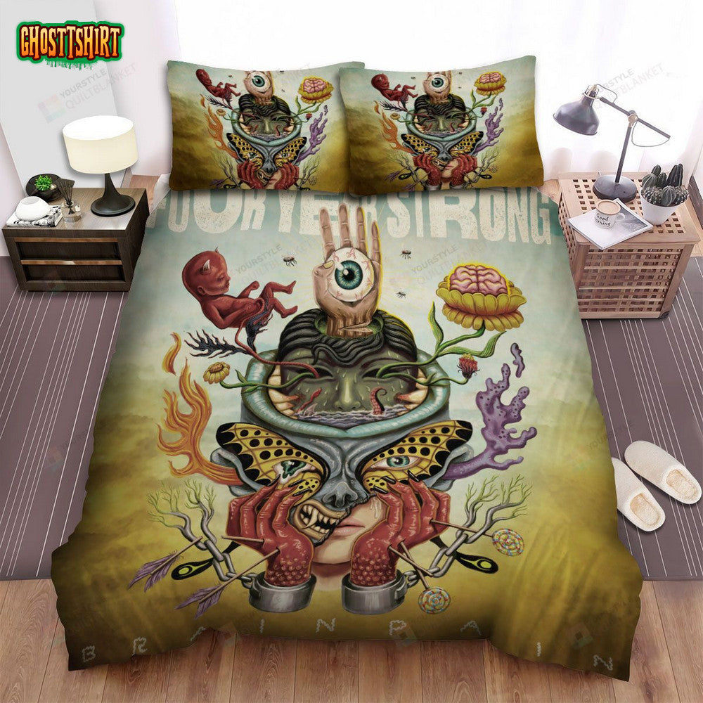Four Year Strong Band Brain Pain Album Cover Bed Sheets Spread Comforter Duvet Cover Bedding Set