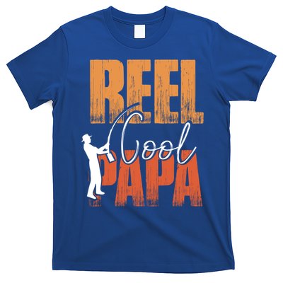 Fishing Reel Cool Papa Fisher Daddy Father's Day Gift T-Shirt