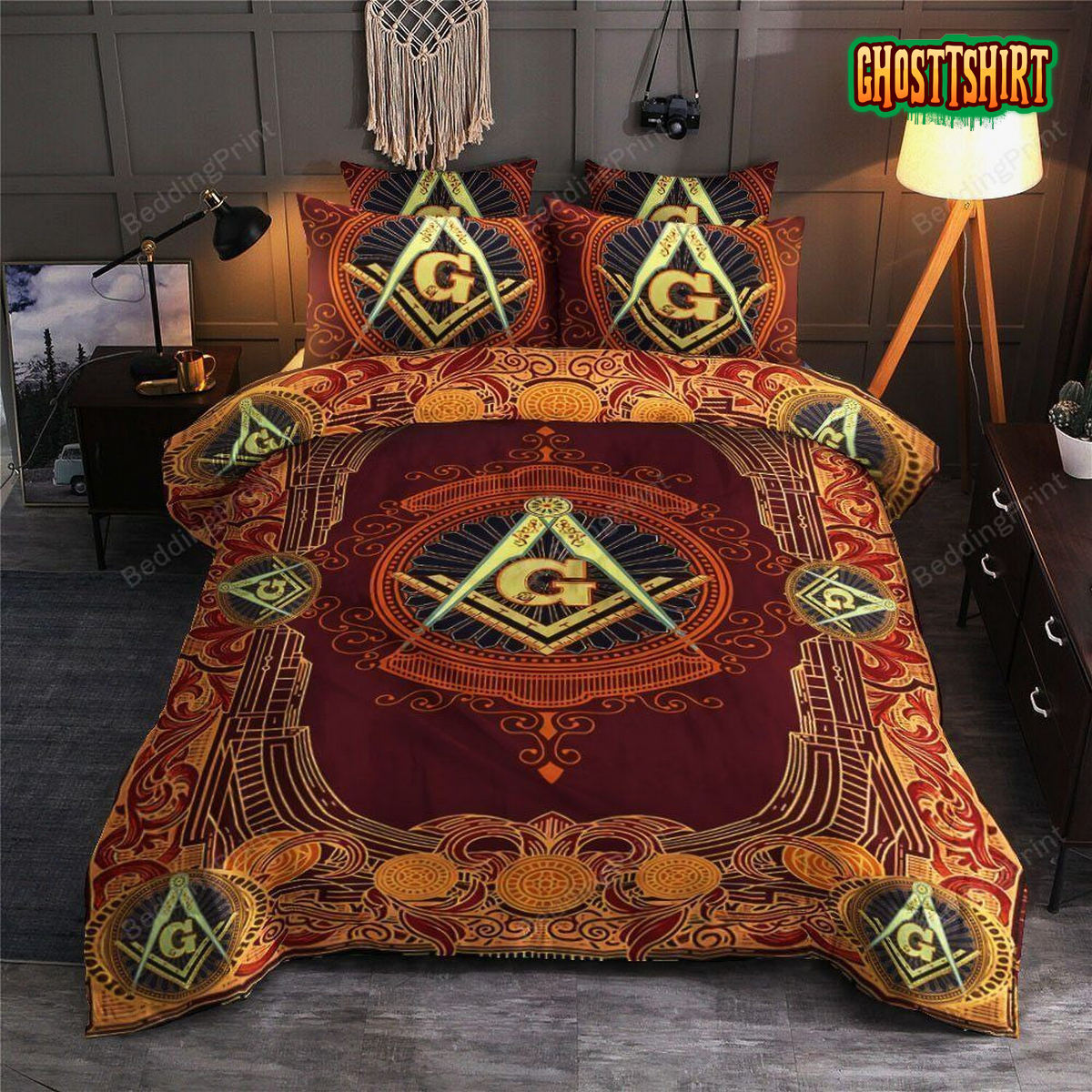 Freemason Bed Sheets Duvet Cover Bedding Set