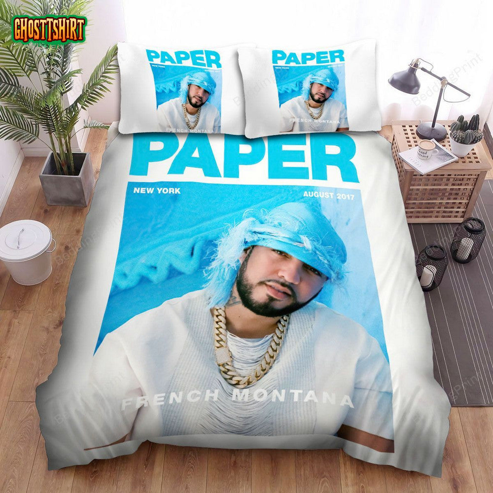 French Montana Paper Bed Sheets Duvet Cover Bedding Set