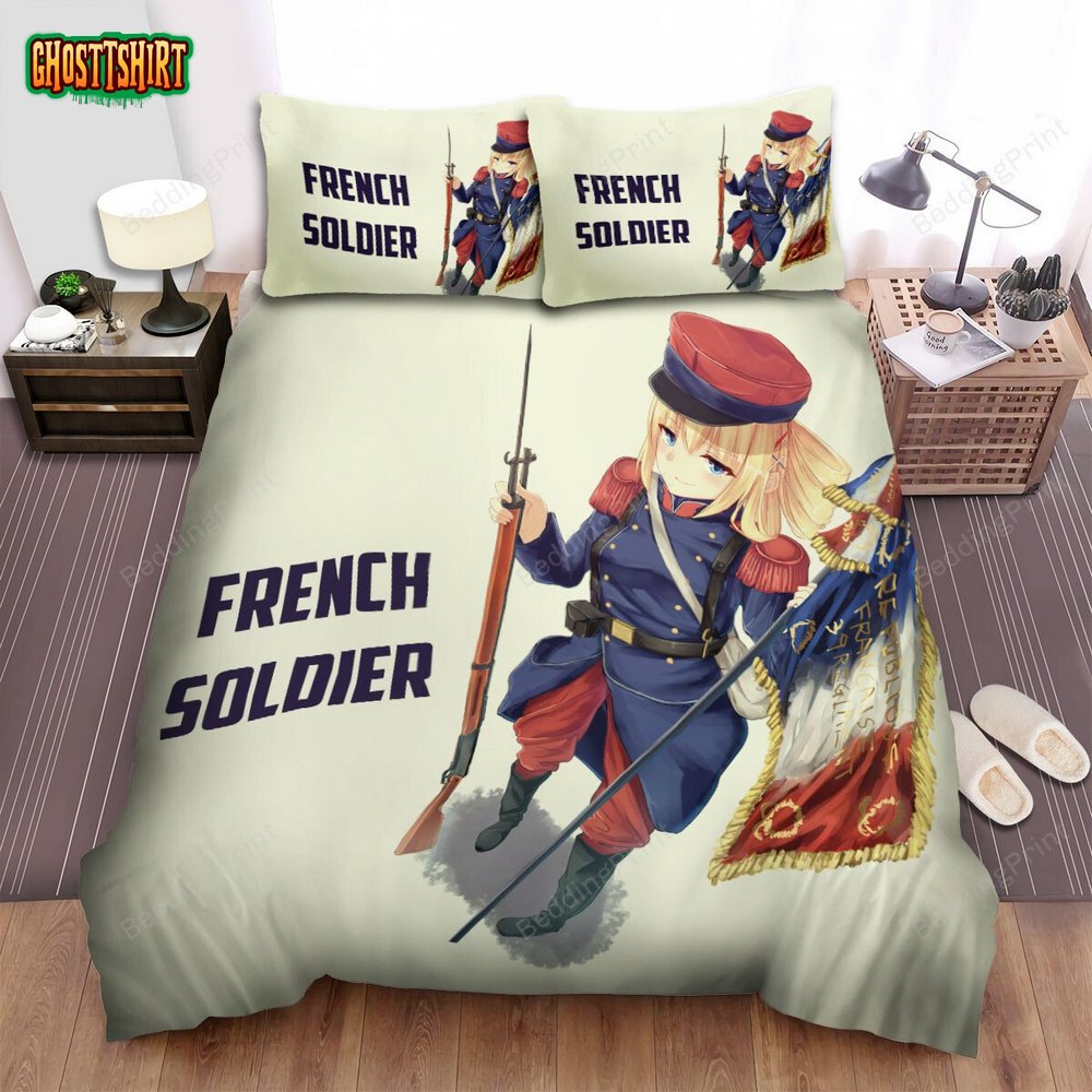 French Soldier In Ww1 – The Anime Soldier Bed Sheets Spread Duvet Cover Bedding Set