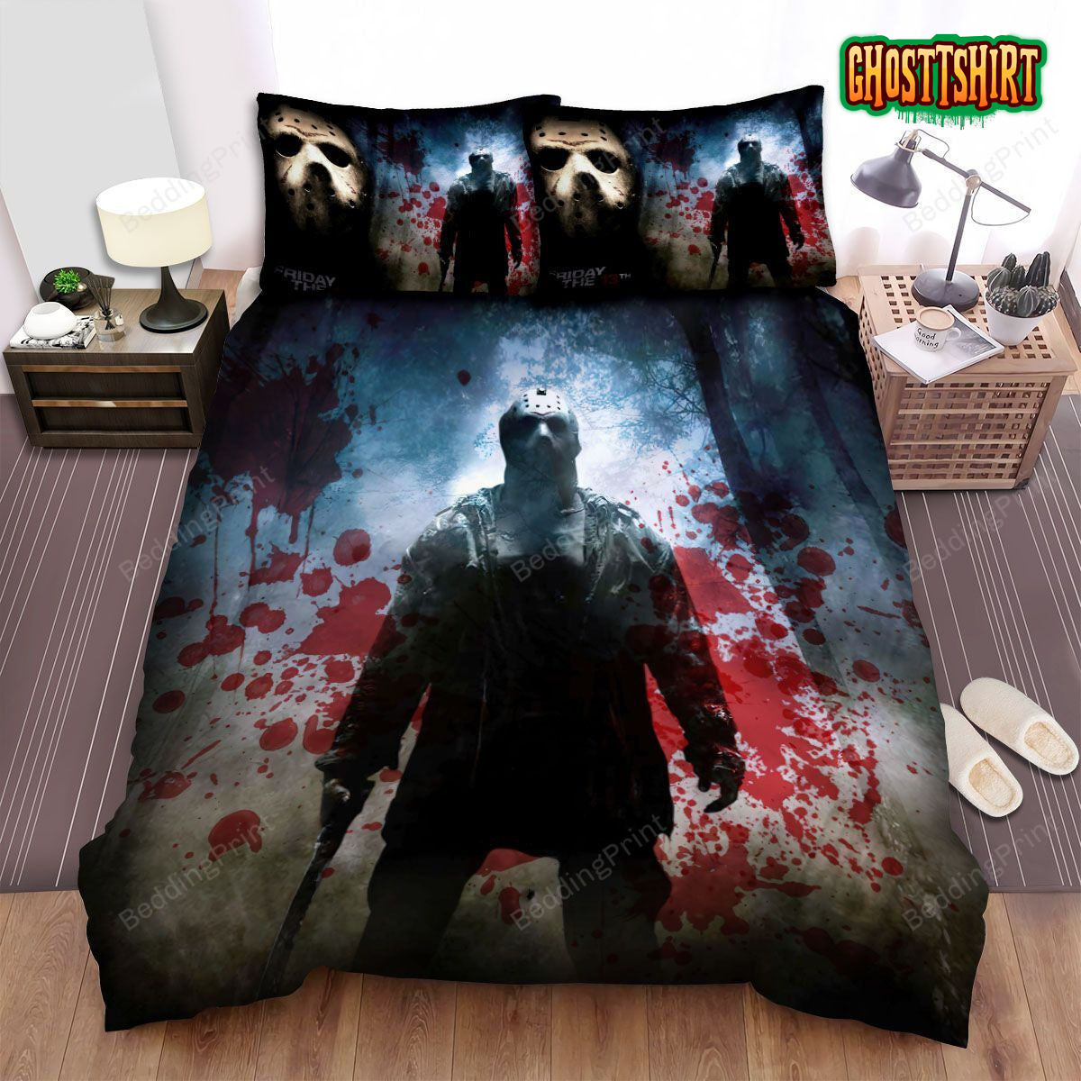 Friday The 13th 2009)Blood Bed Sheets Duvet Cover Bedding Set
