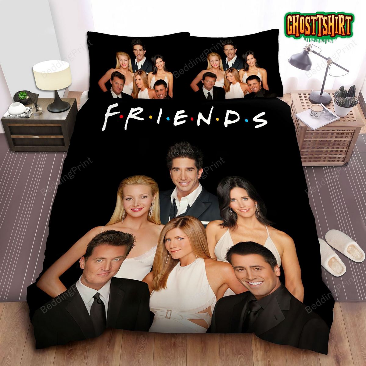 Friends Characters In Formal Clothes Photograph Bed Sheets Duvet Cover Bedding Set