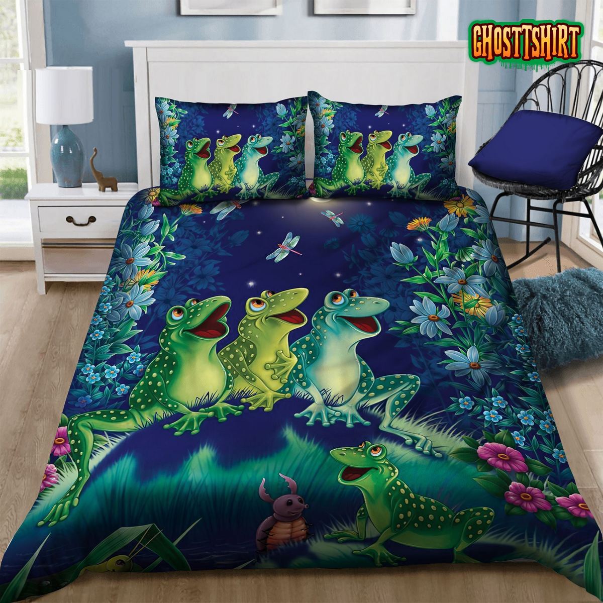 Frog Bed Sheets Duvet Cover Bedding Set