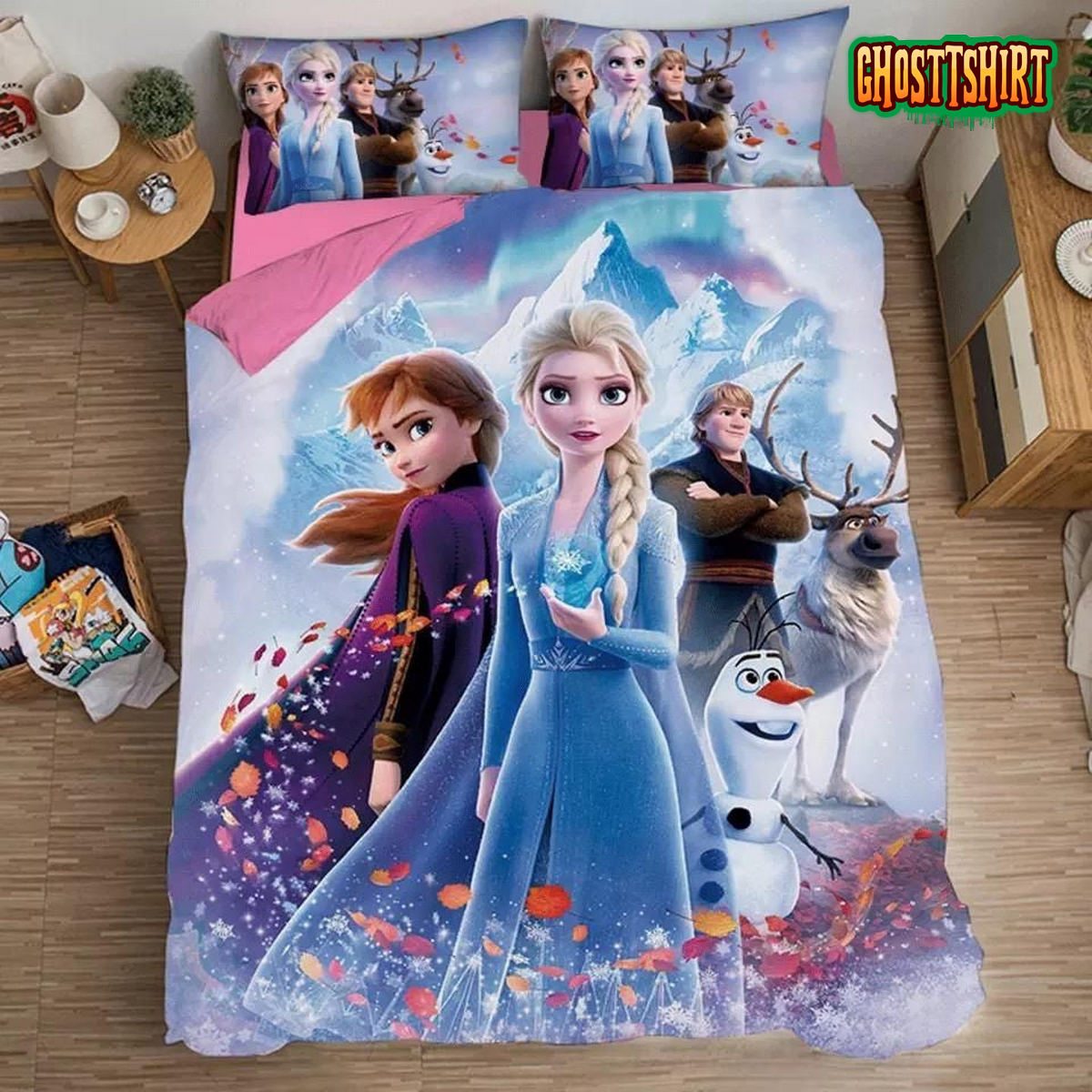 Frozen Anna Elsa Princess Duvet Cover Bedding Set