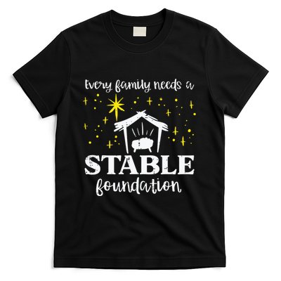 Family Stable Foundation Christian Jesus Christmas Xmas T-Shirt