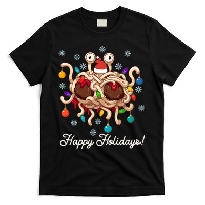 Flying Spaghetti Monster Fsm Christmas Happy Holidays T-Shirt