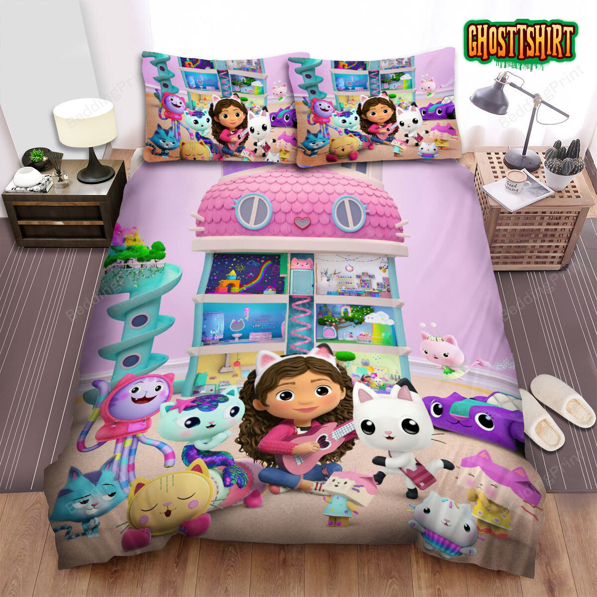 Gabbys Dollhouse Poster Bed Sheets Spread Duvet Cover Bedding Set