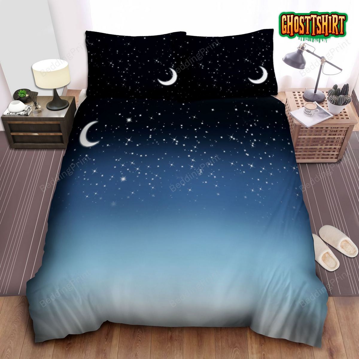 Galaxy Pattern Blend Bed Sheets Duvet Cover Bedding Set