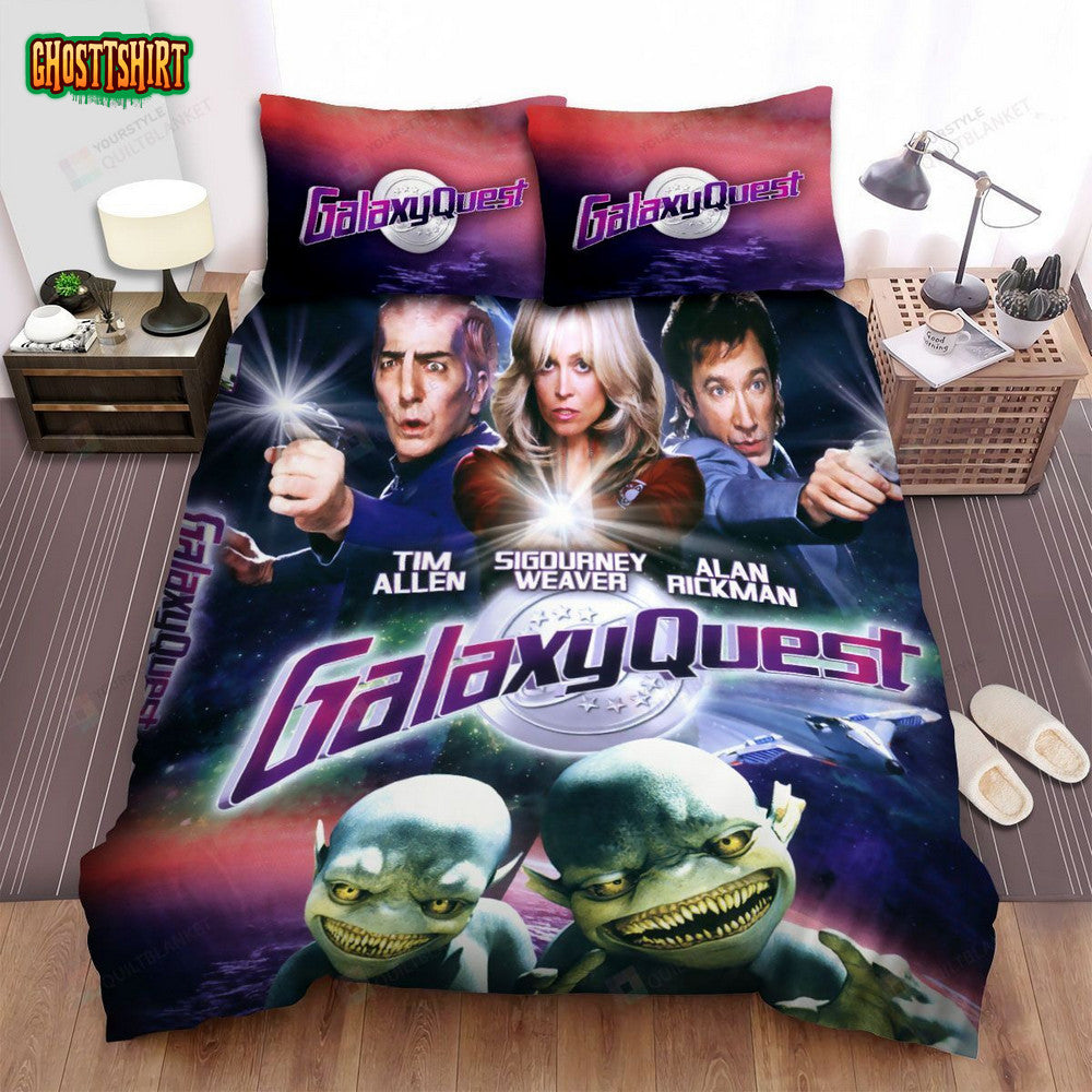 Galaxy Quest Movie Poster 2 Bed Sheets Spread Comforter Duvet Cover Bedding Set