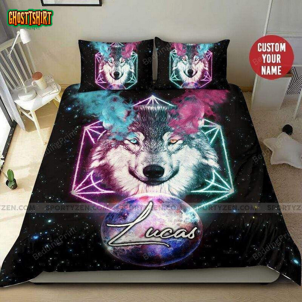 Galaxy Wolf Themes Magic Custom Duvet Cover Bedding Set