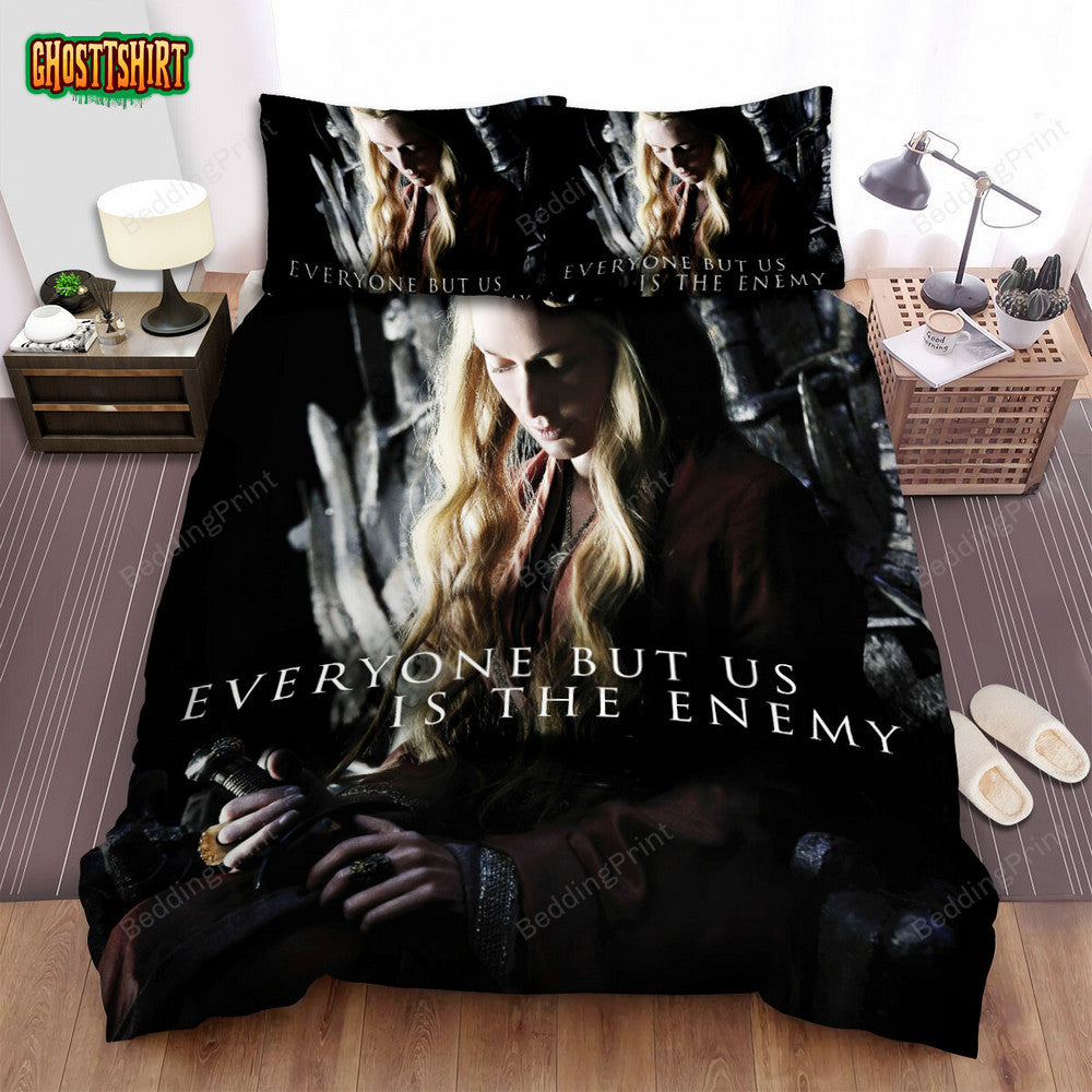 Game Of Thrones Movie Everyone But Us Is The Enemy Poster Bed Sheets Duvet Cover Bedding Set