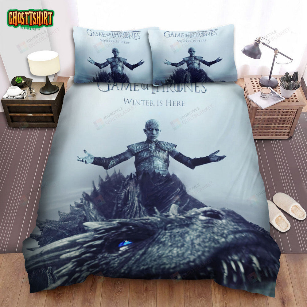 Game Of Thrones Movie Winter Is Here Poster Bed Sheets Duvet Cover Bedding Set