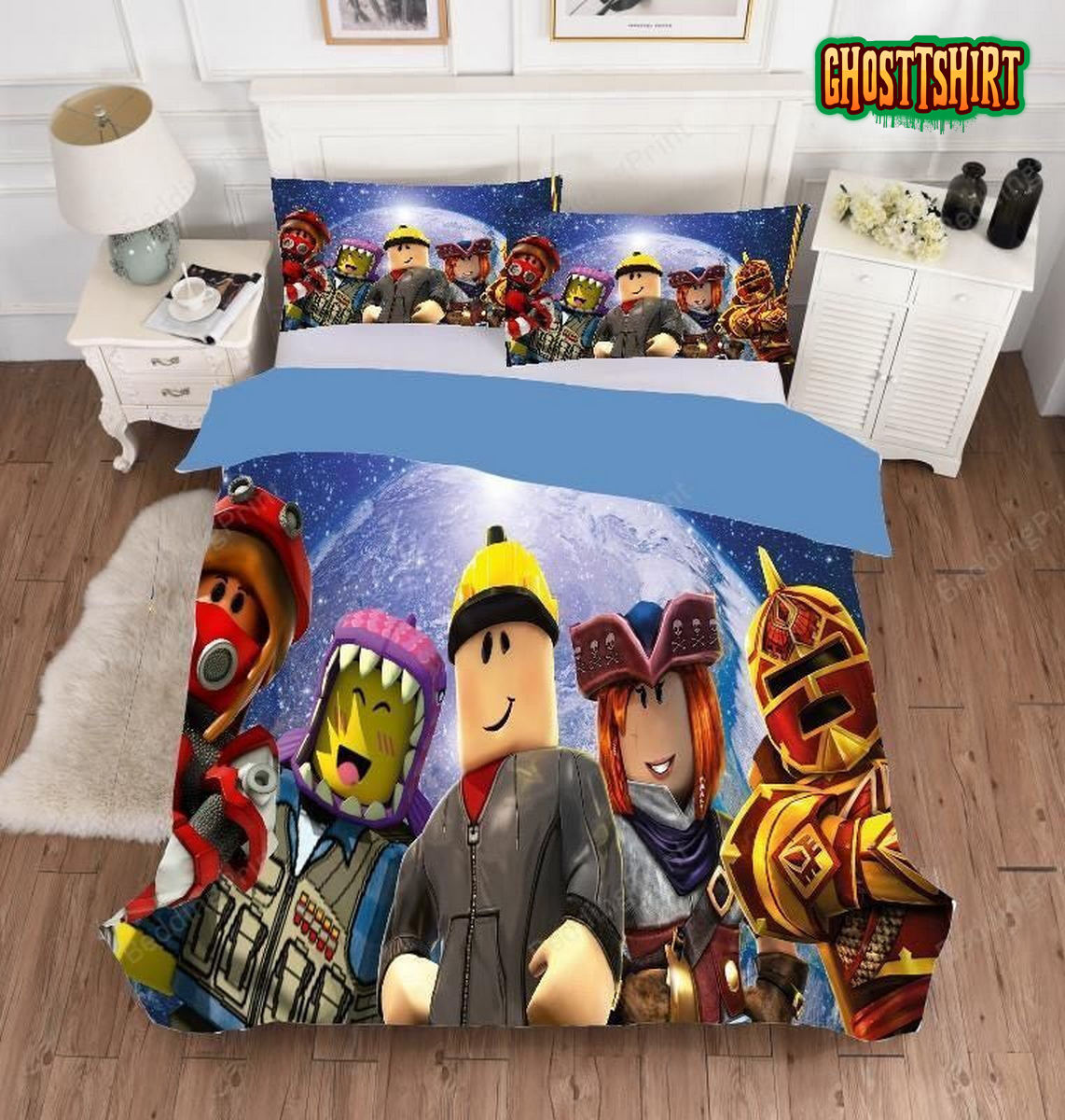 Game Roblox 3D Bag For Kids Dup Duvet Cover Bedding Set