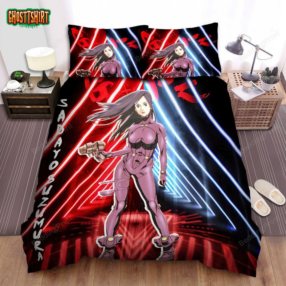 Gantz Sadayo Suzumura Neon Poster Bed Sheets Spread Duvet Cover Bedding Set