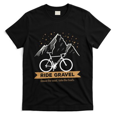 Gravel Bike Bikepacking and Cyclocross Bicyclist T-Shirt