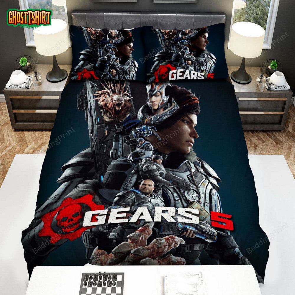 Gears Of War Gears 5 Characters Bed Sheets Duvet Cover Bedding Set