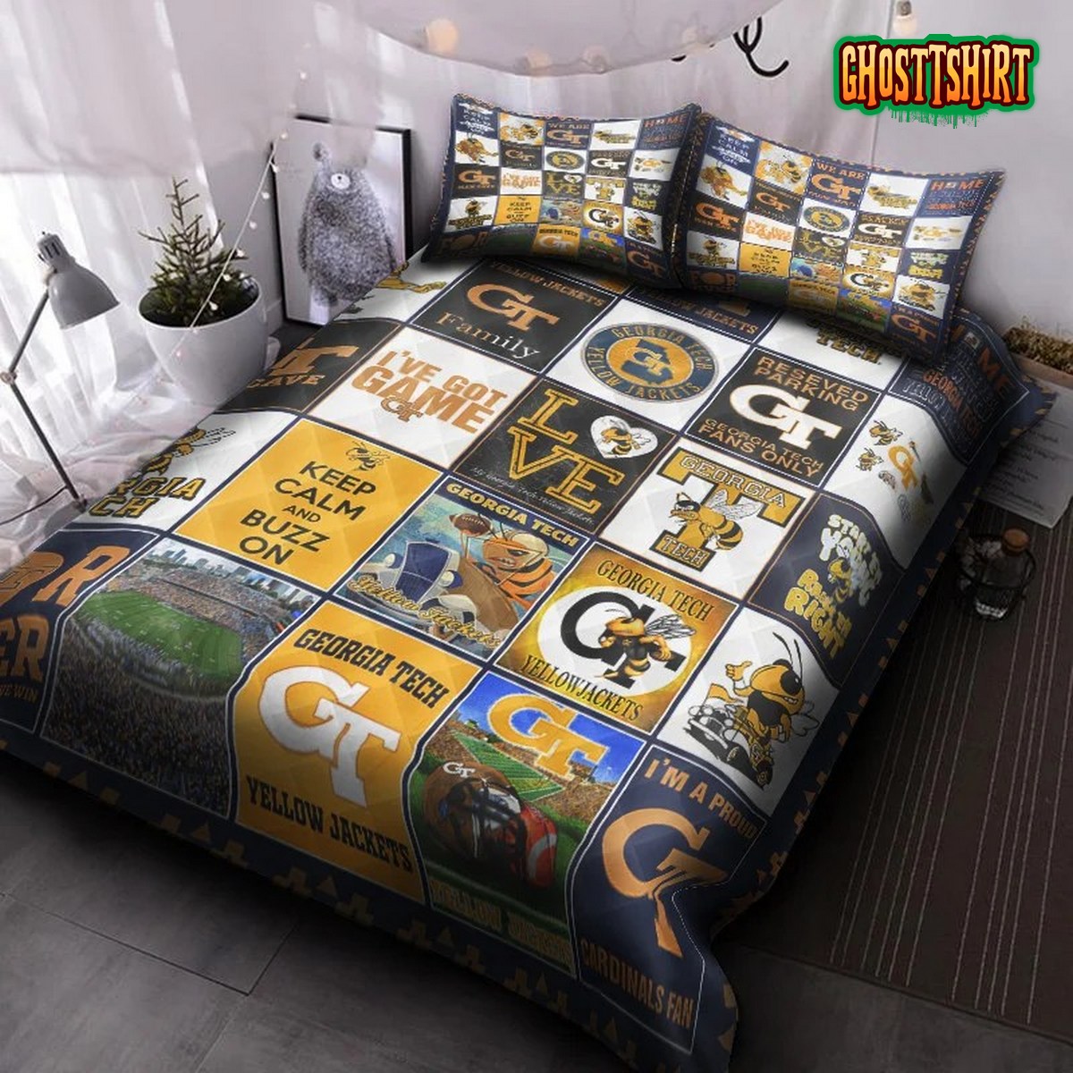 Georgia Tech Yellow Jackets Football Bedding Set
